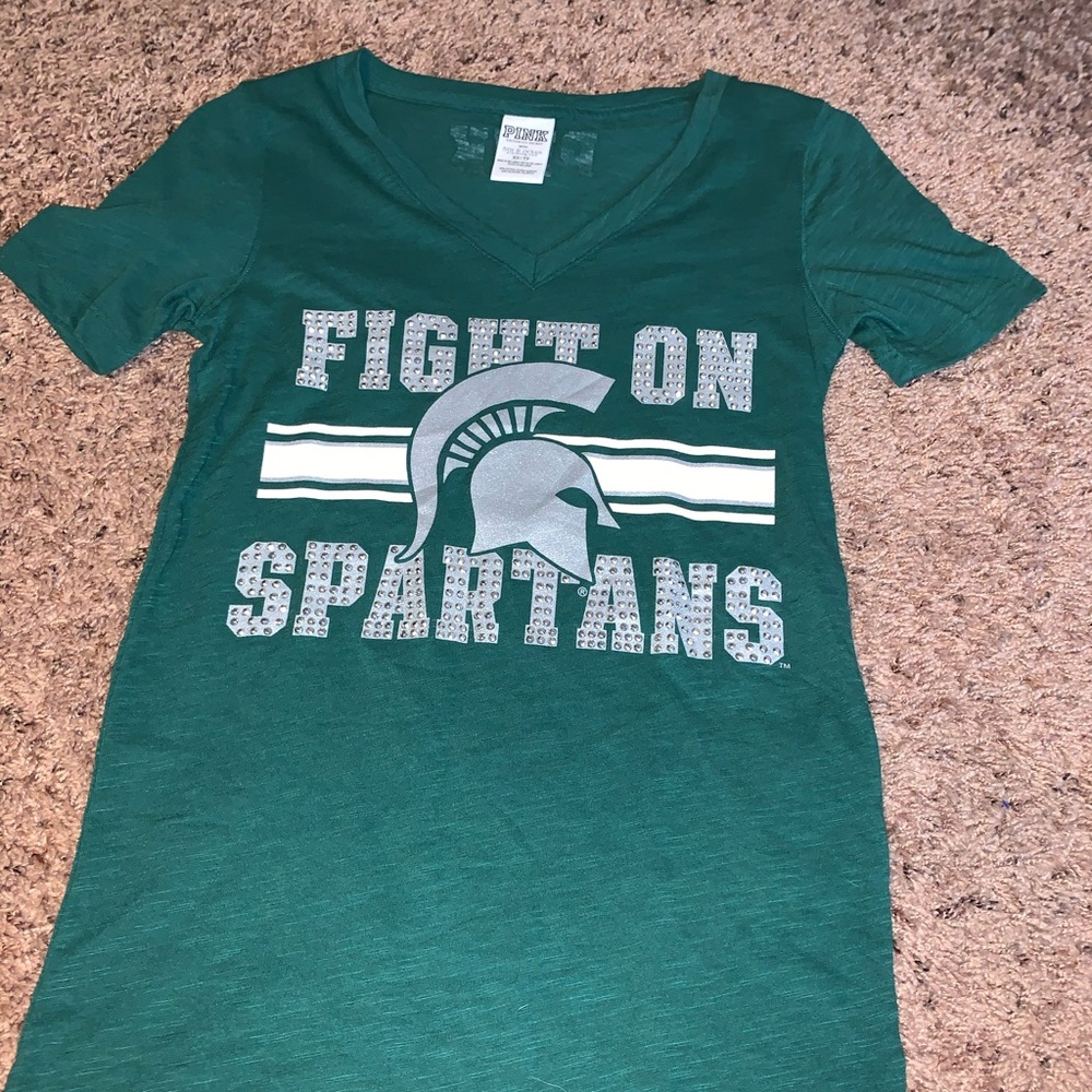 Pink msu tee shirt